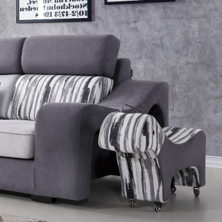 8102 Living Room Corner Sofas Simple Fabric Sofa Set With Pony Toy Design