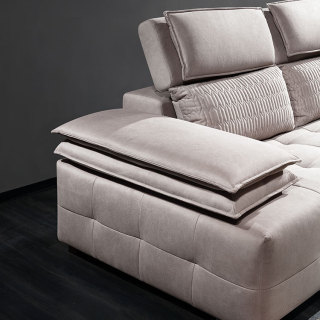 8008 American Corner Sofa Environmental Fabric Sofa Sets For Functional Headrest Fanric Sofa