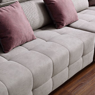 8008 American Corner Sofa Environmental Fabric Sofa Sets For Functional Headrest Fanric Sofa