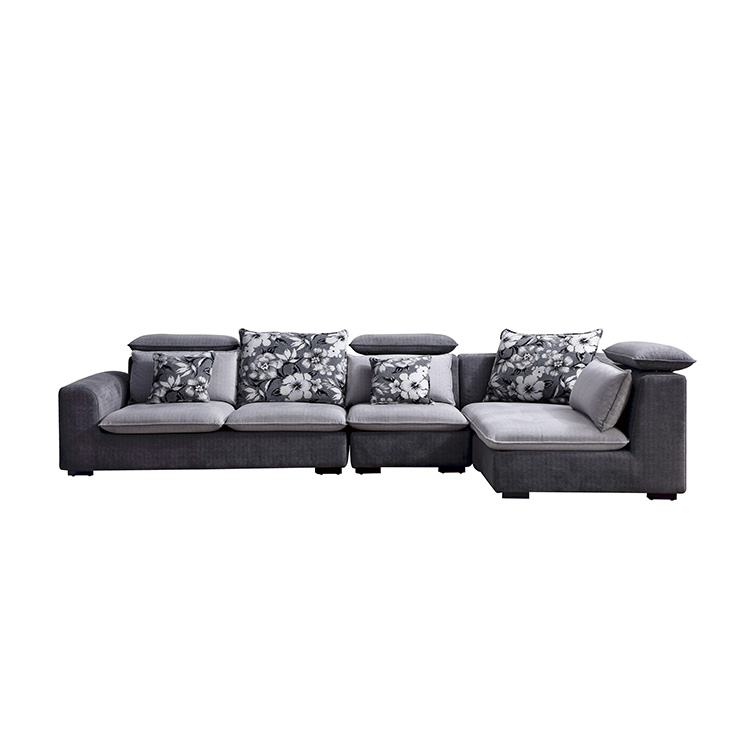 Supply 8090 Fashion Home Furniture Corner Fabric Couch Living Room Sofa Set Designs Factory Quotes Oem