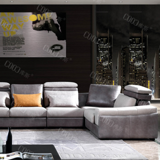 8058 Breathable Leather Sofa Set 7 Seater Leather U Shape Sofa Living Room Sofa