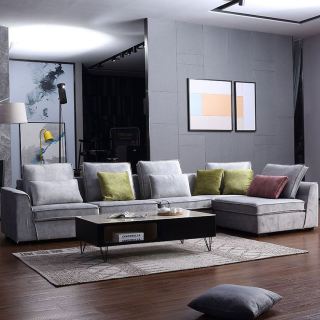 Latest Design Cheap Price Corner Soft Fabric Sofas