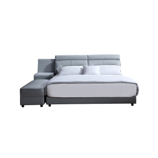 2339 Bedroom Bed Modern King Size Bed With Cabinet Leather Soft Bed