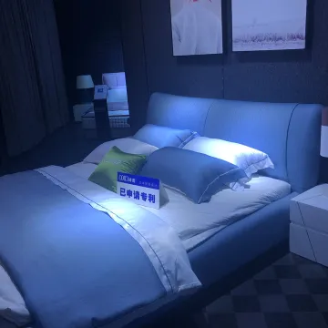 3155現代家具臥室軟布床中國特大號床