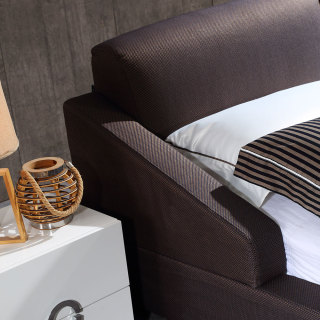 3079 Bedroom Set Modern Cheap Fabric Beds Wood King Size Soft Bed