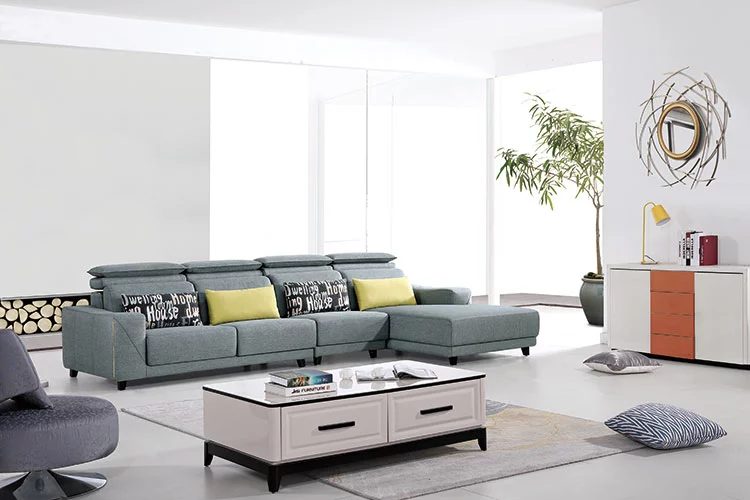 simple style fabric corner sofa