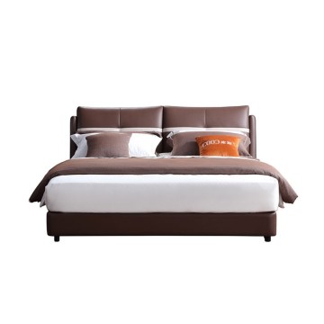 2531 Soft Wood Beds King Size Modern Beds Leather Bed