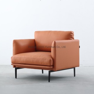 YK-1002 Modern Furniture Orange Freizeitledersofa