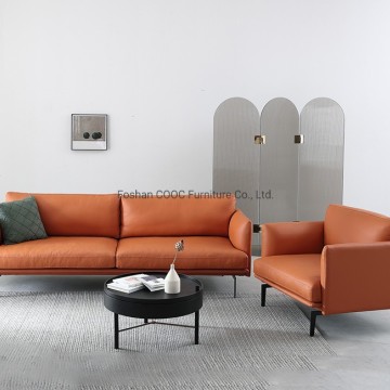 YK-1002 Modern Furniture Orange Freizeitledersofa