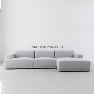 HYB-1006 Modern Home Furniture Grey 3 Seat Couch Living Room Fabric Sofa