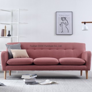 HYB-1021 Mobiliário de Tecido Moderno Chesterfield Sofá Rosa