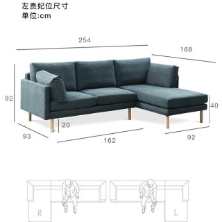 HYB-1056 COOC中国の居間の家具の新しい現代生地のソファー