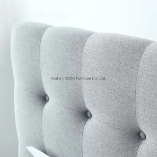 R05 Modern Bedroom Lenon Furniture King Microfiber Fabric Bed