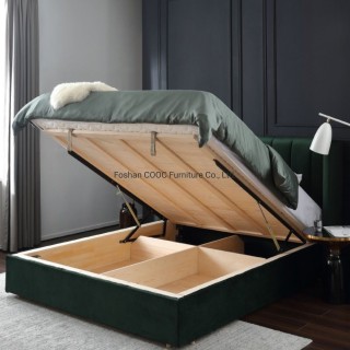 R07 Storage Modern Bedroom Furniture Luxury King Size Bed