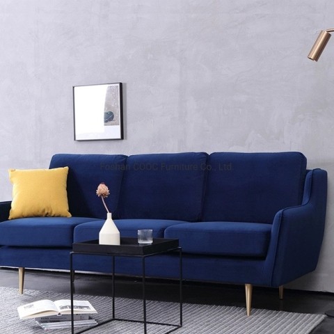 HYB-5029 Wohnzimmermöbel Samt Modernes Sofa mit Holzrahmen