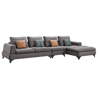 8139 Modern Sofa Gery Leathaire Living Room Furniture with Wood Frame