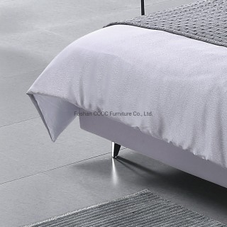 KS3172 Deep Soft Couches Modern Bedroom Furniture Grey Fabric King Bed