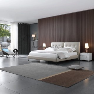 KS2591 Modern Super Soft Bedroom Furniture King Queen Size Leather Bed