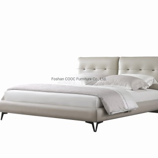 KS2591 Modern Super Soft Bedroom Furniture King Queen Size Leather Bed