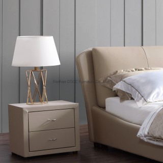 KS2530 King Bed Modern Bedroom Furniture Elegant Style Leather Beds