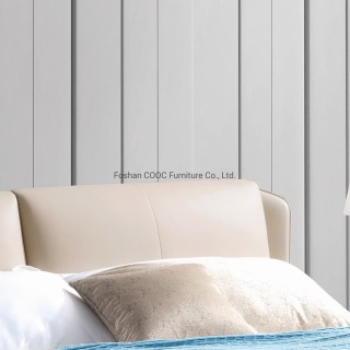 KS2530 King Bed Modern Bedroom Furniture Elegant Style Leather Beds