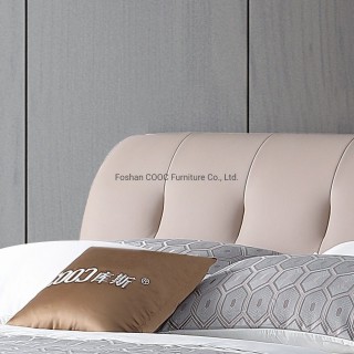 KS2328C Modern Chinese Bedroom Furniture Super Soft Pastel Color King Bed