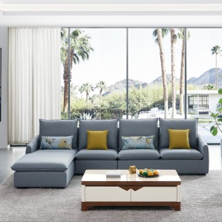 8132 Upholstered Furniture Fabric Italian Leisure Modern Sofa