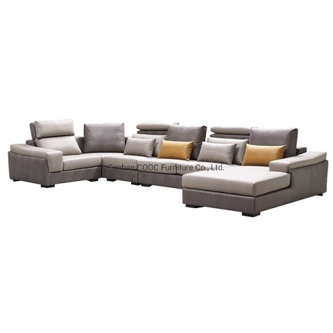 8058現代客廳家具超軟皮革沙發家具