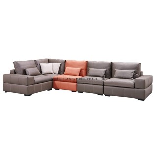 8165 Chesterfield Modern Design Leathaire Wood Frame Living Room Sofa with Latex Seat