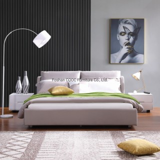 KS3132 The Latest Modern Furniture Fabric Leisure Bedroom Queen Size Bed