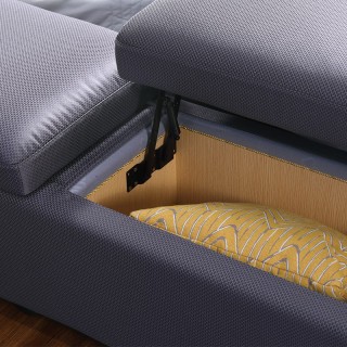 KS3150 Modern Furniture High Precision Mercerized Fabric Storage King Bed