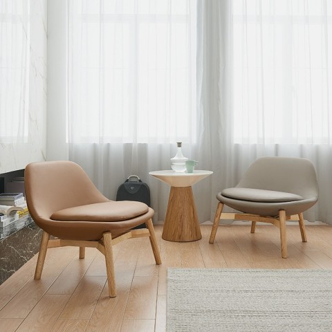 HYA-5229-1 Solid Wood Frame Luxury Fabric Design Modern Leisure Chair