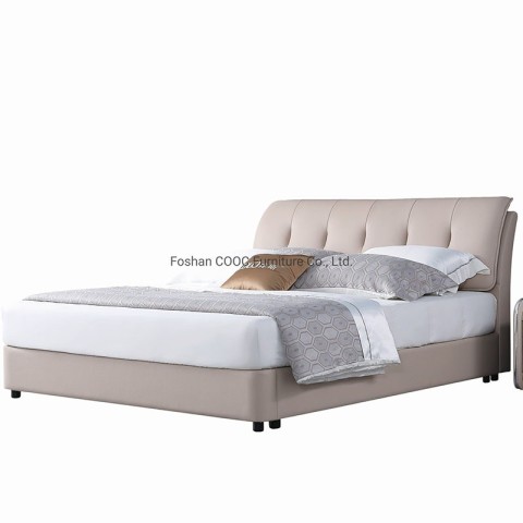 KS2328C現代中式臥室家具超柔和粉彩特大床