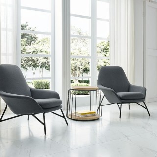 Silla reclinable de tela HYAMS-004 comedor moderno simple silla de ocio