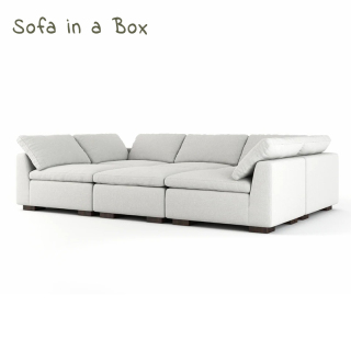 Modern giant kd sofa home furniture cloud u modular sectional couch leather white living room sofa set