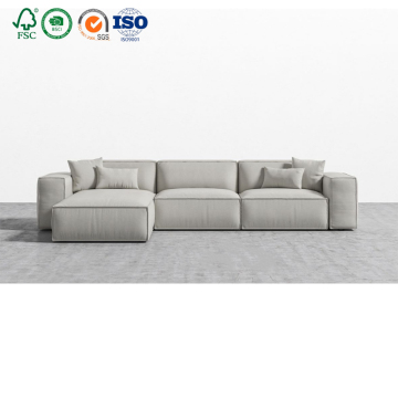 Modern sofa in a box corner modular sectional living room velvet sofa sleeper kd sofa set feather cloud couch