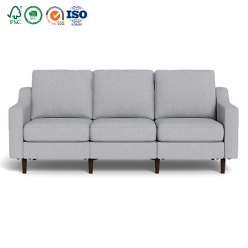 Luxury dark grey fabric assembly modular cloud couches sofa set 3 seater sectional couch