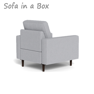 أريكة التجميع الفاخرة عارضة الخشب والنسيج الصلب الساق كرسي بذراعين لغرفة المعيشة