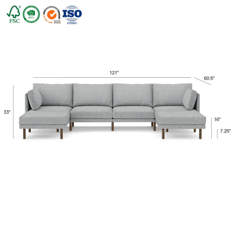Midcentury modern assembly couches sofa in china living room furniture l-shaped-sofa with massage usb