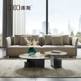 Modern royal luxury detachable KD sofa living room fabric 3 seater curved modular home furniture