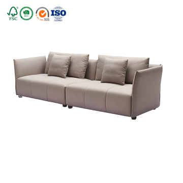 Modern royal luxury detachable KD sofa living room fabric 3 seater curved modular home furniture