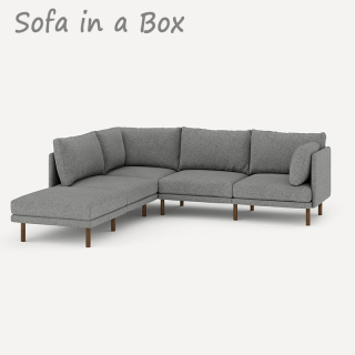 Nordic modern fabric dark grey corner modular lounge assembly sofa