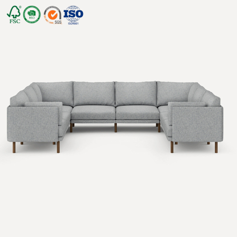 नॉर्डिक आधुनिक असेंबली केडी सोफा अवकाश एल आकार अनुभागीय लाउंज सोफे
