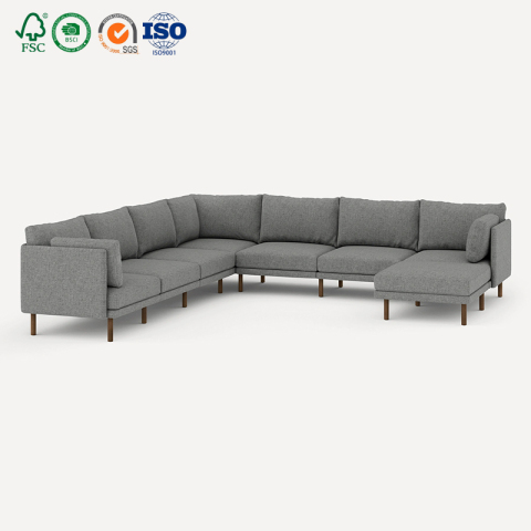 क्वालिटी एल शेप कॉर्नर असेंबली सेक्शनल चेज़ लाउंज काउच