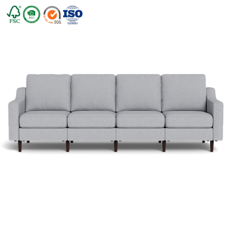 आधुनिक डिजाइन ग्रे मॉड्यूलर सोफा लिविंग रूम फैब्रिक इज़ी नो टूल असेंबली