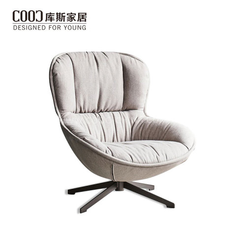 लिविंग रूम फर्नीचर के लिए आधुनिक फ़ैब्रिक मेटल लेग स्विवेल चेयर आर्मचेयर