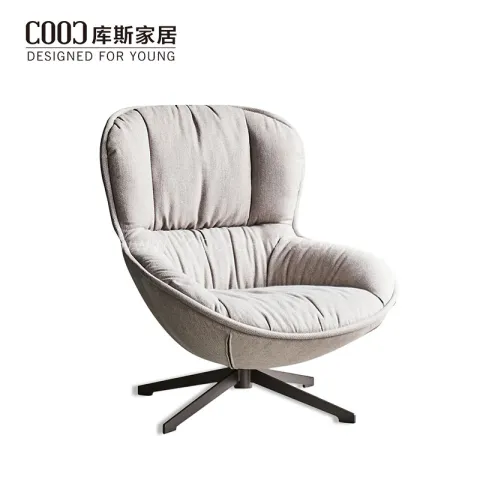 客廳家具現代布藝金屬腿轉椅扶手椅
