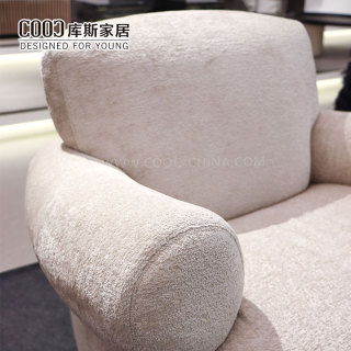 Modern Nordic Small Teddy Boucle Single-Seat Sofa Armchair for Living Room Bedroom