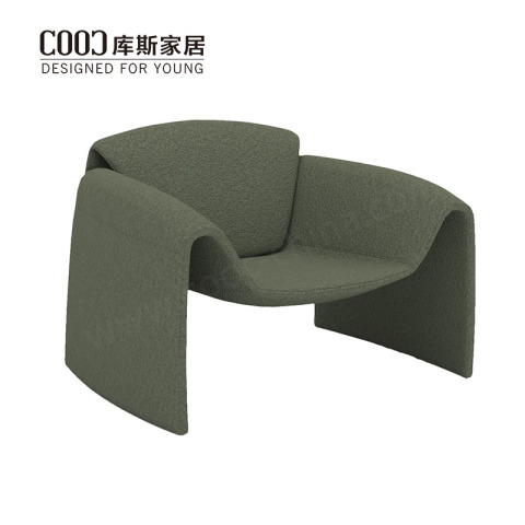 Design moderne vert Teddy Boucle Accent chaises fauteuil à bras unique pour meubles de salon