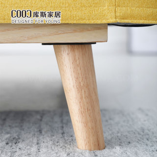 Modern European Nordic Style Living Room Linen Fabric Small 2 Seater Love Seat Sofa For Apartment